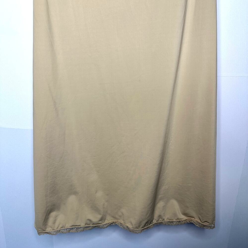 NATORI Nude Soft Stretchy Chemise Lace Trim Slip Dress Women's Small - Picture 3 of 5